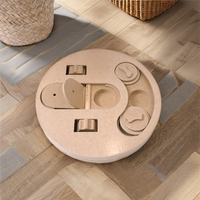 Petit jeu de puzzle interactif en bois écologique Design attrayant Jouets de mouvement pour animaux de compagnie avec papier sisal pour chiens et chats