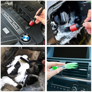 Spazzola per dettagli Auto nuova 10 pezzi Kit per la pulizia dei dettagli interni dell'auto Set di spazzole per la pulizia dei sedili in pelle per Auto - Product Image 6