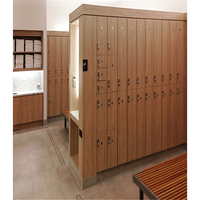 Casiers de rangement Brikley HPL pour employés avec serrure à clé, design en forme de L, prix d'usine, stratifié compact imperméable