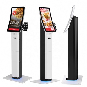 China Kiosk Manufacturer 23.6 Inch Curved Customization <b>Printer</b> QR Code <b>Scanner</b> Smart Kiosk 1920x1080 Resolution 32-128GB - Product Image 2