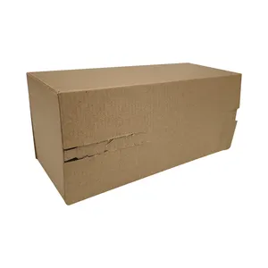 Caja de embalaje de entrega de regalo impresa con logotipo personalizado de papel corrugado biodegradable respetuoso con el medio ambiente al por mayor