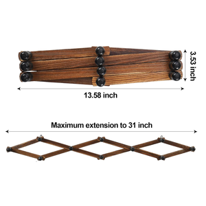 2 packs de <span class=keywords><strong>porte</strong></span>-chapeaux <span class=keywords><strong>en</strong></span> <span class=keywords><strong>accordéon</strong></span> <span class=keywords><strong>en</strong></span> <span class=keywords><strong>bois</strong></span> pour mur - Product Image 6