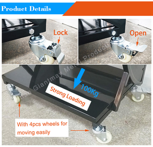 Heavy Duty tầng đứng xe pin hiển thị Giá kim loại ô tô pin kệ với bánh xe cho siêu thị - Product Image 5