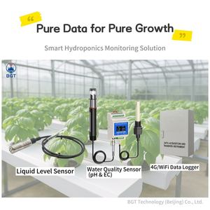Solution hydroponique intelligente IoT avec enregistreur de données WiFi 4G, capteur de pH EC à deux paramètres et transmetteur de niveau de liquide - Product Image 2