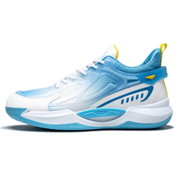 Chaussures de basketball pour hommes à dégradé de couleurs en maille, antidérapantes, respirantes et confortables, idéales pour l'entraînement hiver/printemps – Direct Usine