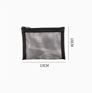 Borsa Cosmetica in Rete di Nylon Nera Impermeabile, Pochette <span class=keywords><strong>da</strong></span> Viaggio per Trucchi con Cerniera, Logo Personalizzato OEM, Borse Promozionali per Conservazione - Product Image 2