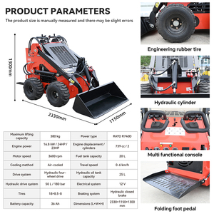 Mini-chargeuse sur pneus la plus vendue, machinerie <span class=keywords><strong>de</strong></span> terrassement, chargeuse sur pneus homologuée CE - Product Image 5
