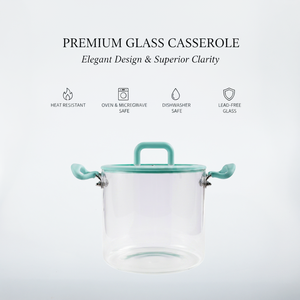 Olla de Vidrio de Borosilicato de Alta Calidad con Doble Asa para Uso en Fuego Abierto, Hornos de Microondas y Hornos Convencionales, Venta al Por Mayor Personalizada - Product Image 6