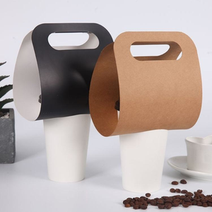 Portavasos Desechable Ecológico y Biodegradable de Papel Kraft con Impresión de Seda para Café, Ideal para Cafeterías - Product Image 1