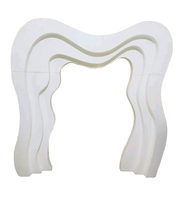 Décor de scène de luxe personnalisé et rare pour événements, arche ondulée blanche en acrylique, fournitures de décoration de scène de mariage