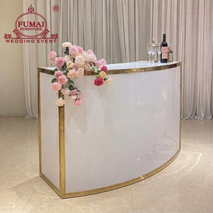Modern Style Half Moon Shape <b>Bar</b> Counter Furniture For Home - Product Image 6