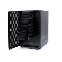 Serveur premium SATA HDD NAS de haute qualité à 8 baies de 3.5 pouces, stockage cloud mini-ITX à échange à chaud avec ventilateur en stock, boîtiers et tours d'ordinateur