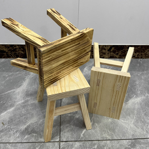JP Stone Creek Taburetes de madera maciza para niños (paquete de 2) Robusto pequeño Cambio de zapatos de ordeño hecho a mano para niños o adultos-Paquete de 2 - Product Image 3