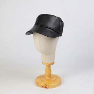 Nouvelle Arrivée Automne Hiver Femme Chapeau Plat en Cuir PU Tendance Mode Décontracté Couleur Unie Casquette de Baseball Pliable - Product Image 3