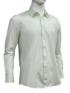 Men's White Business Uniform <b>Short</b> <b>Sleeve</b> <b>Dress</b> <b>Shirt</b> 100% Polyester Breathable Stand Collar Embroidered Logo Eco-Friendly Quick - Product Image 2