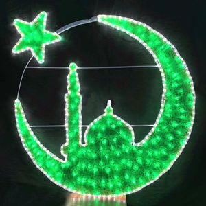 Luces LED Decorativas para Exteriores con Diseño <span class=keywords><strong>de</strong></span> Luna Creciente y Estrella, IP65, para Jardín, <span class=keywords><strong>Mezquita</strong></span>, Plaza, Iluminación Festiva Residencial - Product Image 6