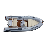 Bateau pneumatique semi-rigide (RIB) de pêche en fibre de verre Hypalon CE 480B pour 7 personnes, idéal pour le surf, la dérive et la plongée