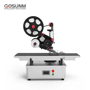 Gosunm automatic sticker labeling machine box top labeling machine