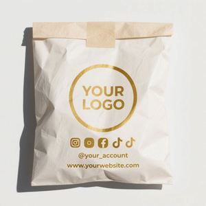 Sacs personnalisés 2025 en polyéthylène écologique, biodégradables, imperméables, résistants à l'humidité et durables pour chaussettes et chaussures, avec logo couleur personnalisé et impression sérigraphique - Product Image 5