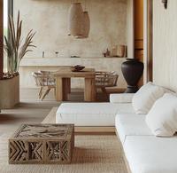 Lit double pliable sur mesure en bois massif AJJ-M159 de style japonais pour hôtel et resort, chambre à coucher, salon