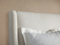 Modernes Luxus-Massivholzbettgestell Designer Creme-Polsterbett Holzbetten für Schlafzimmer-Sets Luxus-Artikel
