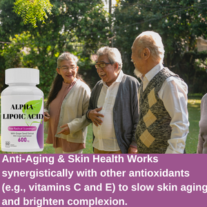 Suplemento de ácido alfa lipoico 600 mg ALA para soporte hepático, antioxidantes, radicales libres y soporte de carbohidratos 120 cápsulas - Product Image 2