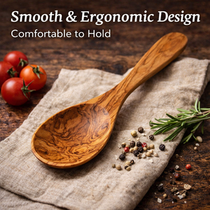 Cuchara de Madera de Acacia de Hoja Pequeña al por Mayor, Cuchara de Cocina de Madera Natural Hecha a Mano, Utensilio de Cocina Seguro para Alimentos, Logotipo Personalizado OEM Disponible - Product Image 3