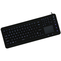 IP68 Keyboard medis Anti-virus, Keyboard medis lampu latar USB tahan air dapat dicuci dengan Touchpad dan Keypad angka