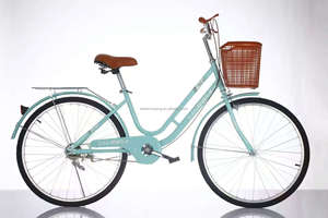 Vendita calda da 24/26 pollici bicicletta classica Vintage per le donne in acciaio ad alto tenore di carbonio Urban Cycle Bike con le signore della città cestino della bici - Product Image 4