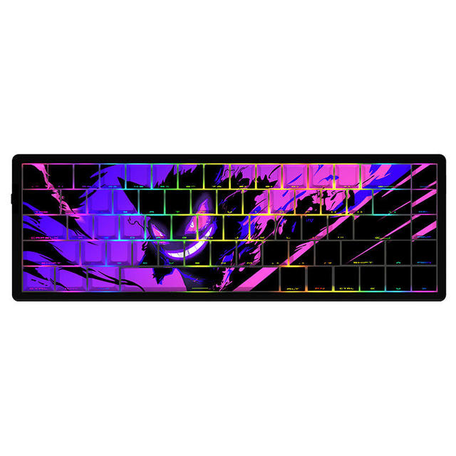 Aesthetic Manga Style PBT Keycaps 129 Keys Cherry Profile Side Legend Translucent Keycaps for Custom Mechanical Keyboard
