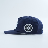 Casquette de baseball rétro 5 panneaux 2026, logo personnalisé blanc, broderie 3D en relief « LOVE YOURSELF », bleu marine, non structurée, vente en gros