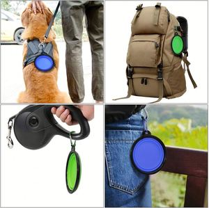 Bol de voyage portable pour chien avec logo personnalisé, pliable en silicone TPE, pour nourriture et eau, avec mousqueton pour chiot, pour l'extérieur - Product Image 2
