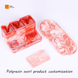 Hiện Đại Thân Thiện Với Môi Hình Chữ Nhật Lưu Trữ Giá Đa Chức Năng Thực Phẩm Rượu Vang Gia Vị Đồ Dùng Chủ Màu Đỏ Trắng Swirl Nhựa Dao Nĩa Muỗng - Product Image 4