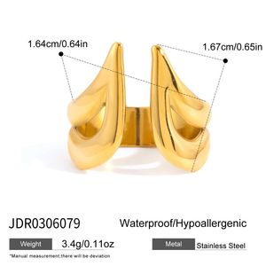 Anillo de Acero Inoxidable de Lujo Europeo y Americano, Joyería de Alta Gama, Anillo Cruzado para Mujer, Sin Decoloración, Transfronterizo - Product Image 4