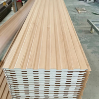 Panneaux sandwich muraux extérieurs en mousse de polyuréthane pour la rénovation de maisons, bardage composite métallique extérieur