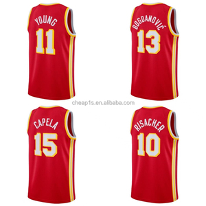 Vente en gros de vêtements pour hommes <span class=keywords><strong>Atlanta</strong></span> Hawk # 11 Trae <span class=keywords><strong>Young</strong></span> # <span class=keywords><strong>Maillot</strong></span> de basket-ball 21 Dominique Wilkins City Edition brodé avec logos - Product Image 1