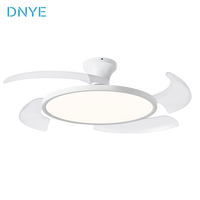 Ventilateur domestique haute luminosité et ventilateur moderne avec lumière, luminaire de plafond nordique blanc et ventilateur suspendu avec télécommande