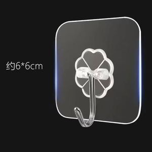 Transparent Self-Adhesive Wall <b>Hooks</b> Hangers Heavy Load Rack <b>Kitchen</b> Bathroom Accessory for Wardrobes & Living Rooms - Product Image 6