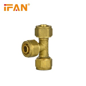 IFAN Manufacture Brass Couplings Thread Tee Elbow Tube Compression Fittings Plumbing Water Tube Connector Pex Fittings