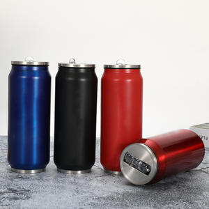 Seaygift 12 盎司 17oz 500毫升双壁真空绝缘不锈钢汽车汽水易拉罐冷却器水瓶秸秆 - Product Image 5