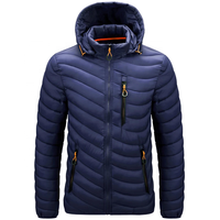 Veste matelassée à capuche imperméable personnalisée manteau en duvet veste pour hommes chaud hiver respirant doudoune coupe-vent léger