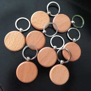 Promotional Gifts Wood <b>Key</b> <b>Chain</b> Custom Personalized Carving Plain Pouch Cork Blank Round Wood Keychain - Product Image 5