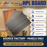 Vente directe d'usine, stratifié haute pression HPL à grain de bois de 0,5 à 1,0 mm pour plateau de table