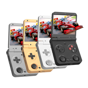 เครื่องเล่นเกมพกพา Miyoo Mini Plus Flip V2 V4 สีเหลืองเทา สไตล์เรโทร - Product Image 1