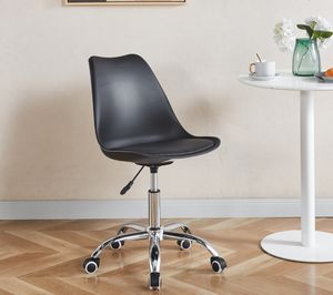 Sillas modernas de plástico de diseño de oficina con cojín de PU, sillas de oficina para adultos, <span class=keywords><strong>silla</strong></span> giratoria de oficina con ajuste de <span class=keywords><strong>tulip</strong></span>án - Product Image 1