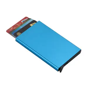 New Credit Card Holder Fashion Purse Automatic Push Case With Cover For Cards ID Smart Card Holder Fashion Mini Wallet