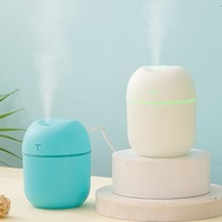 Humidificateur de bureau USB portable avec lumières colorées, ultrasonique, 220 ml, mini diffuseur d'aromathérapie pour la maison, la voiture, usage domestique, cadeau d'affaires