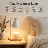 Vente chaude deux ampoules fondant nuit cire brûleur d'encens aromathérapie bois bougie chauffe-lampe