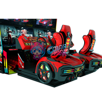 Simulateur de course automobile coloré pour parc d'attractions, machine de jeu vidéo d'arcade à monnayeur