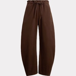 <span class=keywords><strong>Pantaloni</strong></span> da <span class=keywords><strong>donna</strong></span> <span class=keywords><strong>in</strong></span> cotone <span class=keywords><strong>con</strong></span> coulisse, a lunghezza 7/8, <span class=keywords><strong>con</strong></span> <span class=keywords><strong>elastico</strong></span> <span class=keywords><strong>in</strong></span> <span class=keywords><strong>vita</strong></span> e tinta unita, stile retrò casual - Product Image 2